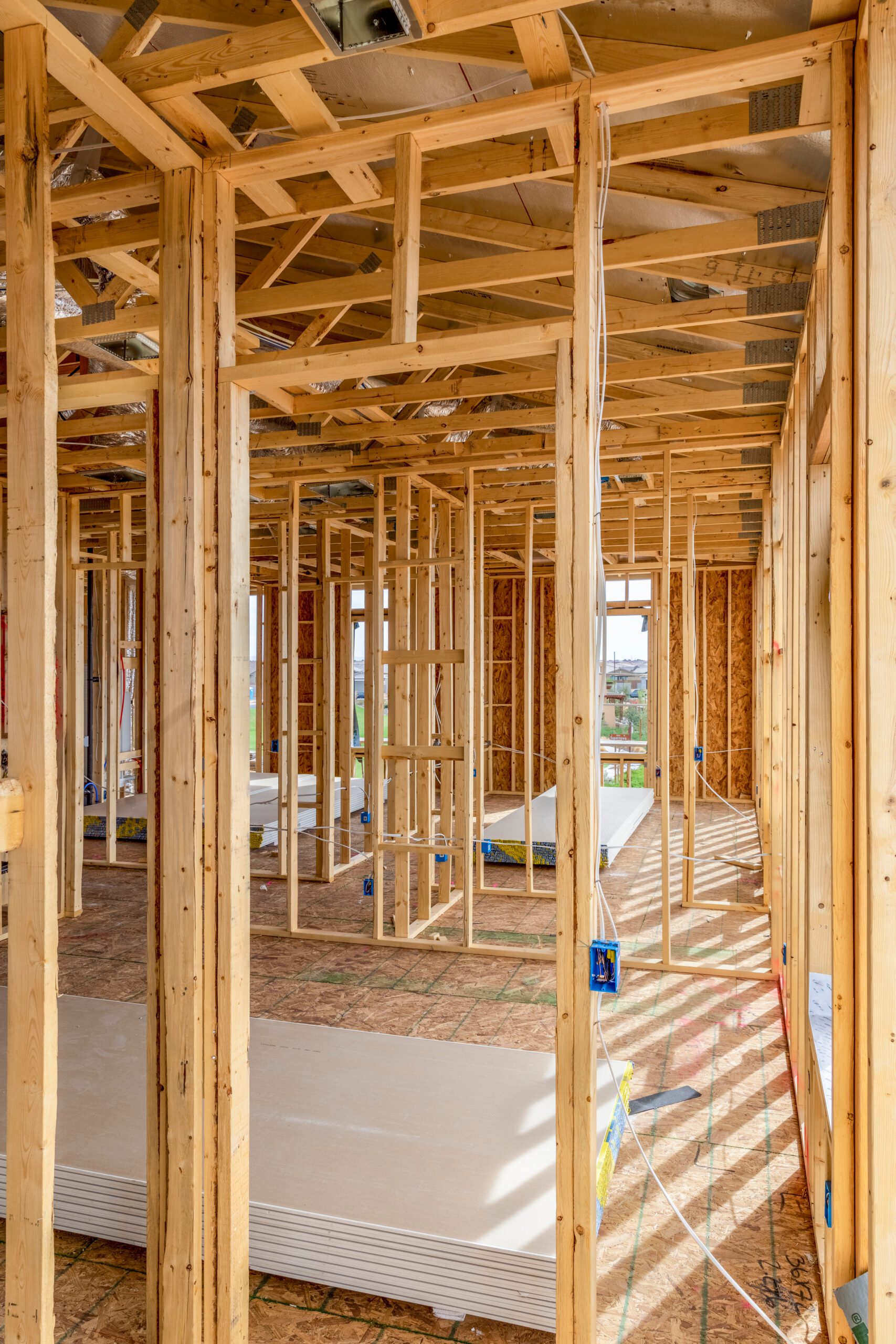 New,Home,Construction,With,Concrete,Slab,Flooring.